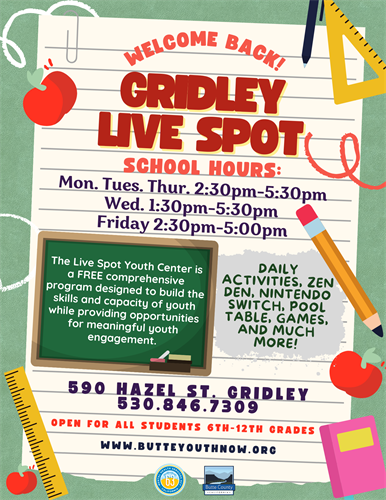 Gridley Live Spot Info